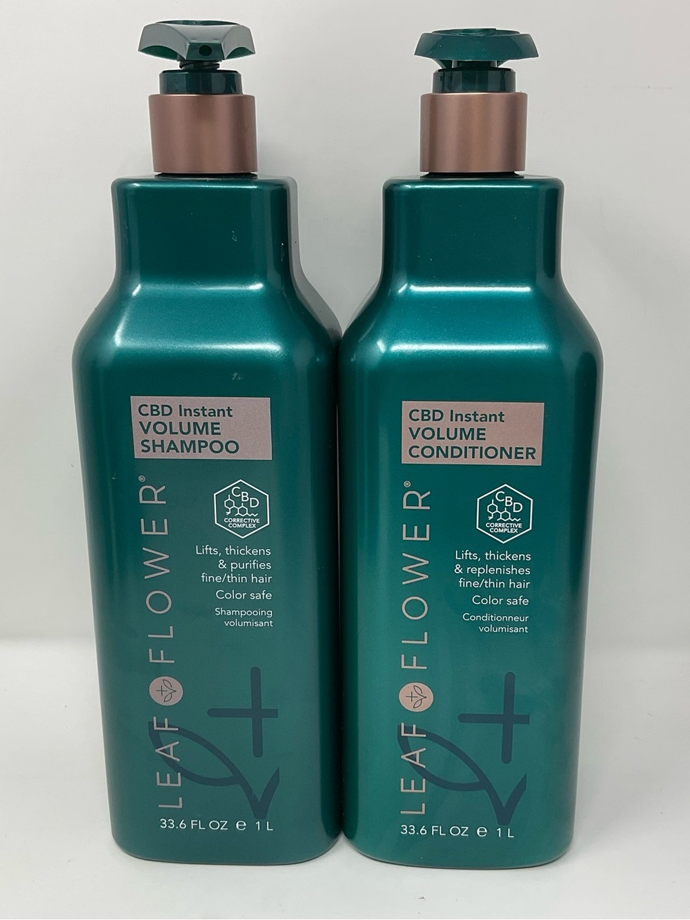 Leaf & Flower Instant Volume Shampoo & Conditioner Set - Teal